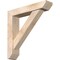 Ekena Millwork Traditional Slat Smooth Bracket w/ Offset Brace, Douglas Fir, 5 1/2"W x 26"D x 26"H BKT0604X26X26TRA06SDF - alternate 1